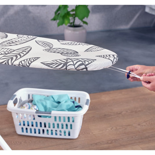Leifheit strijkplankhoes perfect steam air board express s m - 125 x 40 cm strijkvlak - 3 mm dikke molton - zwart - wit