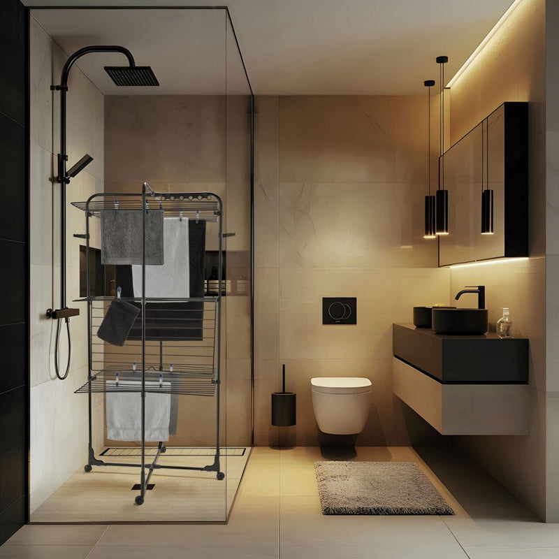 Load image into Gallery viewer, Leifheit droogtoren classic 340 zwart
