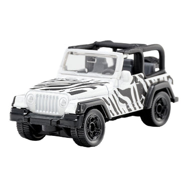 Siku speelgoedauto jeep wrangler safari wit zwart - modelauto.