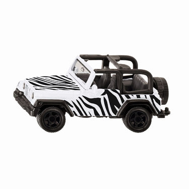 Siku speelgoedauto jeep wrangler safari wit zwart - modelauto.