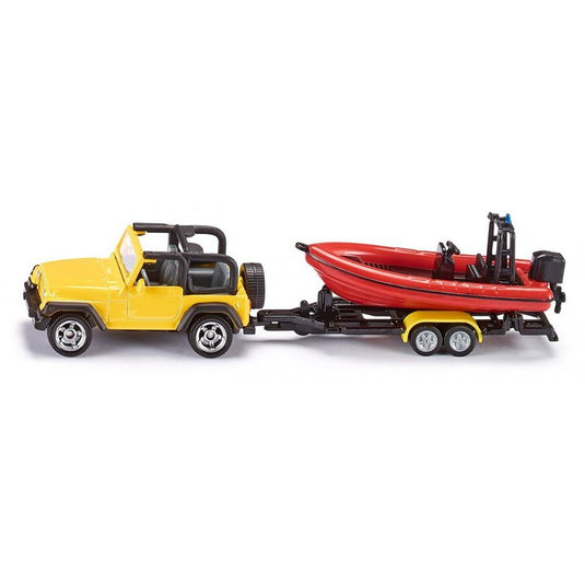 Siku 1658 jeep met boot