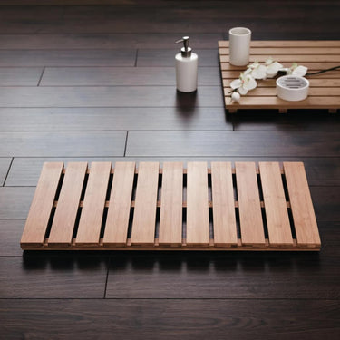 Ridder badkamermat grating nature 72x38 cm hout