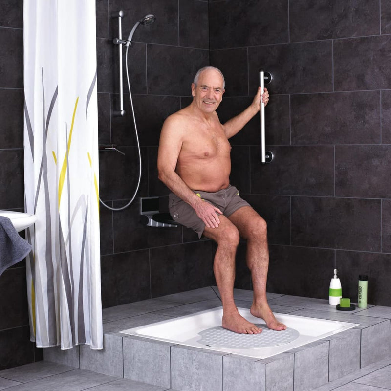 Load image into Gallery viewer, Ridder badkamer handgreep premium 30 cm aluminium chroom zwart

