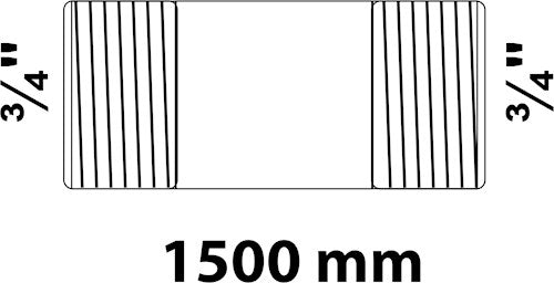 Load image into Gallery viewer, Kirchhoff smeedijzeren pijpnippel, verzinkt, 3 4 x 1500 mm, (23) - 989824255
