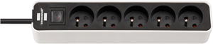Brennenstuhl ecolor stekkerdoos | 5-voudig | wit zwart | 3m h05vv-f 3g1,5 | fr be - 1153254320