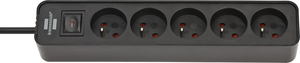Brennenstuhl ecolor stekkerdoos | 5-voudig | zwart | 1,5m h05vv-f 3g1,5 | fr be - 1153254000