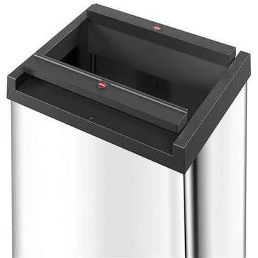 Hailo prullenbak met tuimeldeksel 8401110 zilver big-box swing l