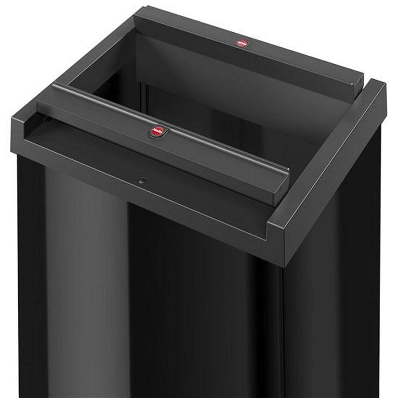 Afbeelding laden in galerijviewer, Hailo prullenbak met tuimeldeksel 8602410 zwart big-box swing xl
