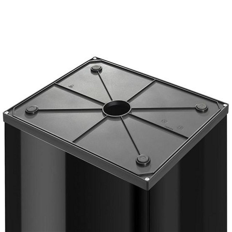 Afbeelding laden in galerijviewer, Hailo prullenbak met tuimeldeksel 8602410 zwart big-box swing xl
