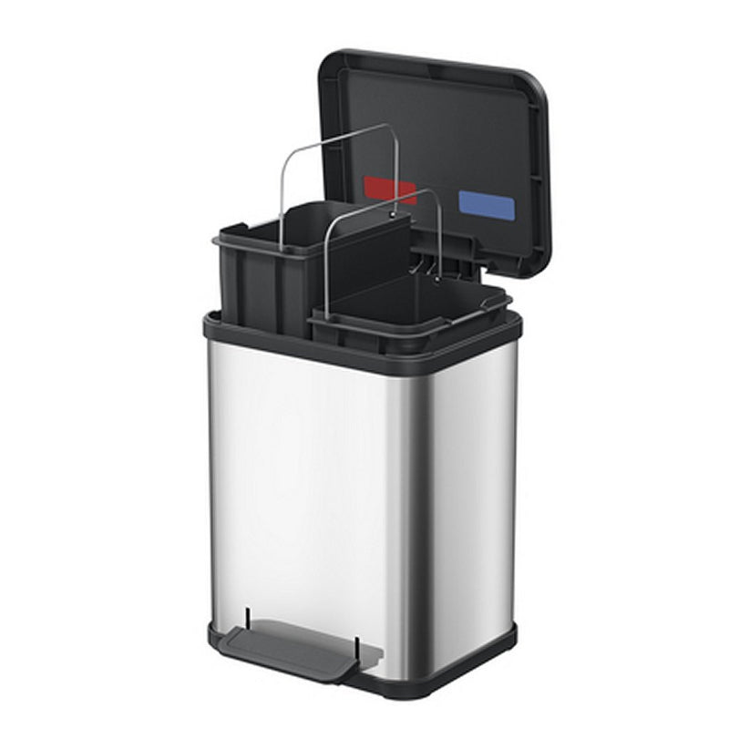 Load image into Gallery viewer, Hailo prullenbak 18 l zilver, zwart
