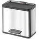 Hailo prullenbak 17 + 9 l zilver, zwart