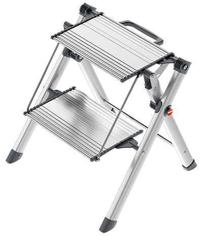 Load image into Gallery viewer, Hailo 4310-100 mk80 comfortline aluminium 2 vouwtreden
