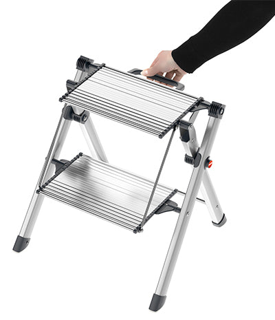 Load image into Gallery viewer, Hailo 4310-100 mk80 comfortline aluminium 2 vouwtreden
