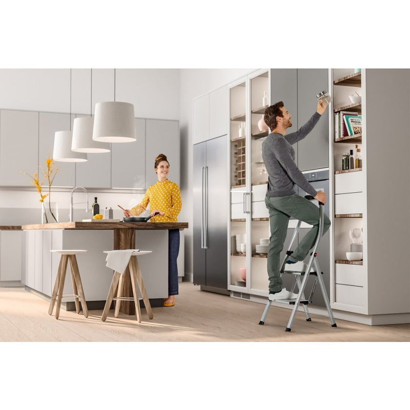 Load image into Gallery viewer, Hailo 4302-301 k100 topline trap 2 treden zilver zwart
