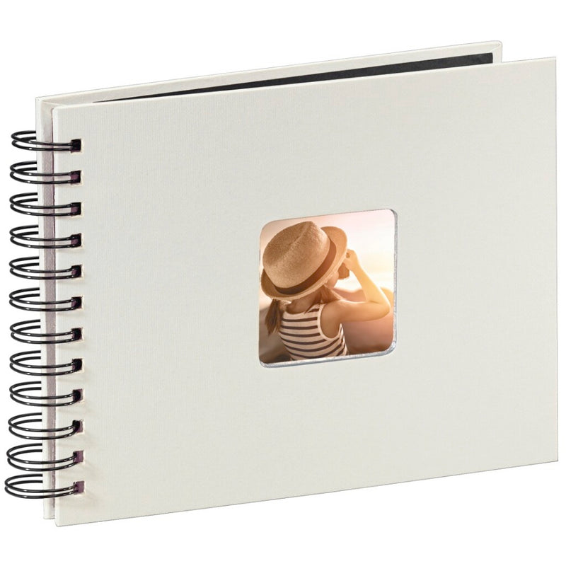 Load image into Gallery viewer, Hama spiraalalbum fine art 24 x 17cm 50 zwarte pagina's krijt
