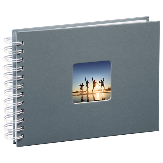 Hama spiraalalbum fine art 24 x 17 cm 50 witte pagina's grijs