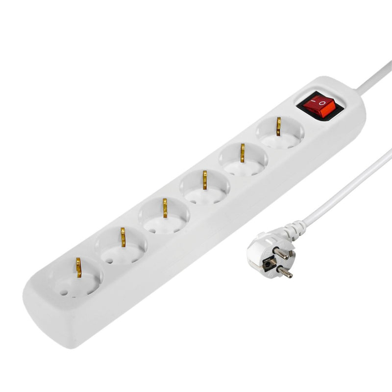 Load image into Gallery viewer, Hama distribution panel 6 sockets with switch child-proof 1.4 m white

