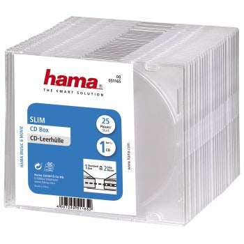 Hama cd slim box transparant 25pak