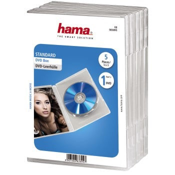 Hama dvd box transparant 5pak