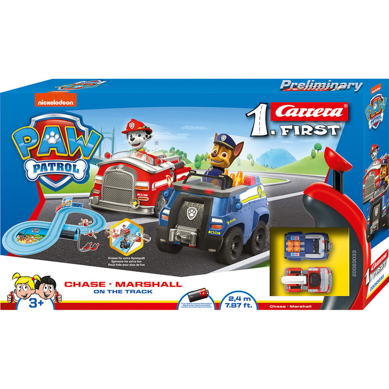 Load image into Gallery viewer, Carrera first paw patrol racebaan + 2 auto's en 2 controllers 240 cm

