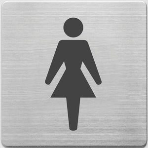 Alco al-450-1 pictogram rvs 90x90x1mm - wc dames -