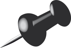 Alco al-662-11 pushpins doosje a 40 stuks zwart
