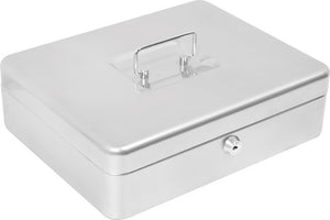 Alco al-843-36 geldkistje 300x240x90mm staal zilver