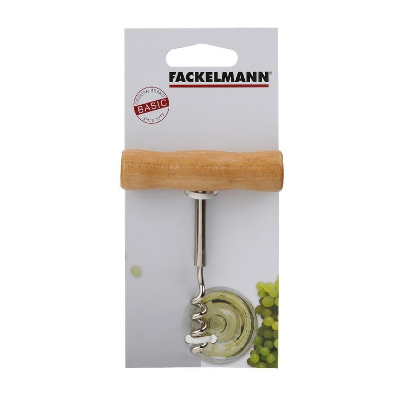 Load image into Gallery viewer, Fackelmann basic kurkentrekker 10.5 cm hout chroom
