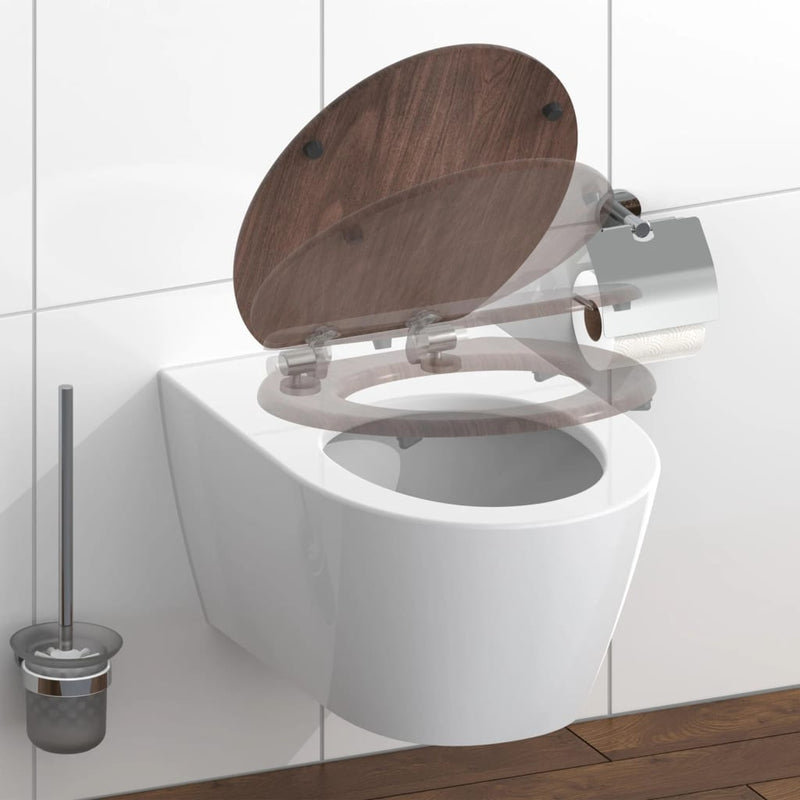 Load image into Gallery viewer, SCHÜTTE SCHÜTTE Toiletbril soft-close DARK WOOD MDF
