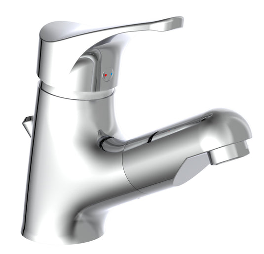 Ngk schutte attica ééngreepsmeraan wastafel met uittrekbrare mousseur | chroom 22150