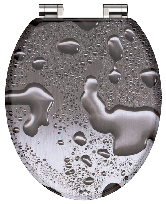 Schutte mdf wc-bril grey steel met soft-close 80123