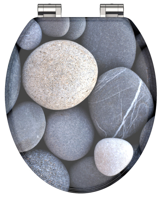 Schutte mdf wc-bril grey stone met soft-close 80130