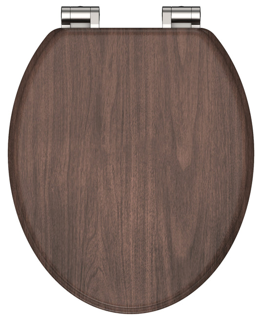 Schutte mdf wc-bril dark wood met soft-close 80193