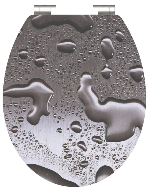 Schutte mdf high gloss wc-bril grey steel met soft-close 80523