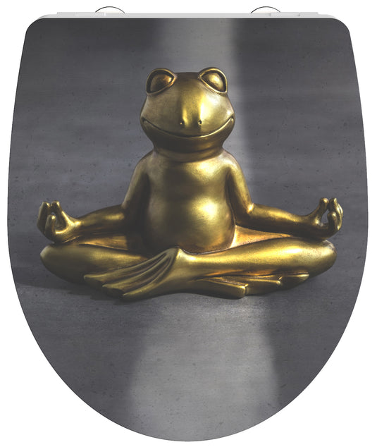 Schutte duroplast high gloss wc-bril relaxing frog met soft-close en quick-release 82581