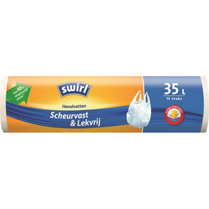 Melitta swirl pedaalemmerzak met handvatten 35 liter rol a 15 stuks voor 80% uit gerecycled plastic