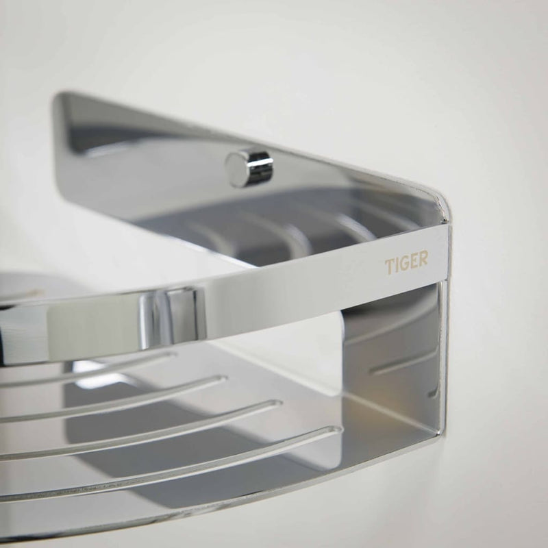 Load image into Gallery viewer, Tiger hoekkorf caddy chroom groot 1400630346
