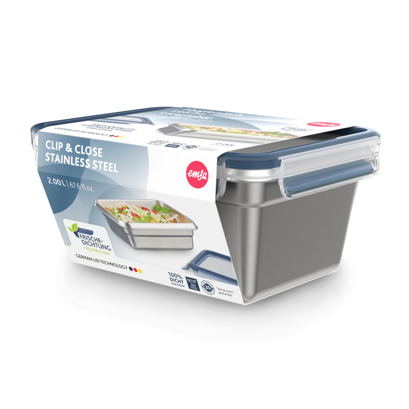 Load image into Gallery viewer, Emsa n1150600 clip and close vershoudbakje 2l rvs
