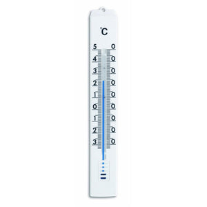 Tfa dostmann binnen buitenthermometer analoog kunststof 18cm wit