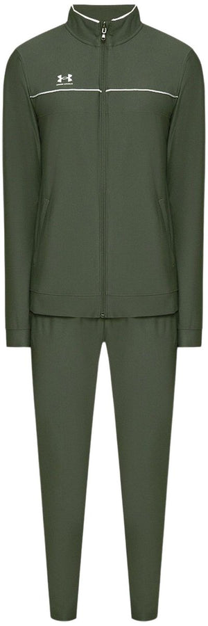 Under armour ua m challenger tracksuit-grn heren trainingspak - marine od groen - wit