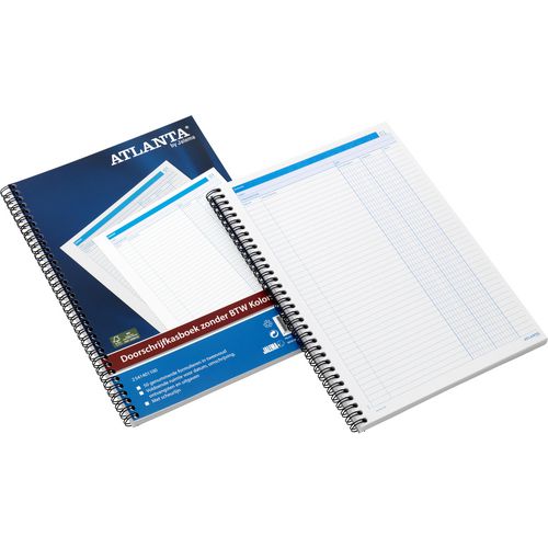 Djois doorschrijfkasboek a5414-011 a4 spiraalblok tweevoud 2 geldkolommen