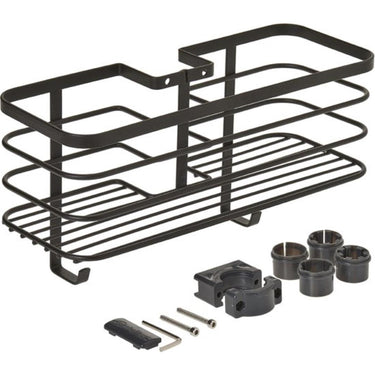 Metaltex origin lava touch doucherek voor douchekolom 29x11x15cm matzwart (ophangen zonder boren)