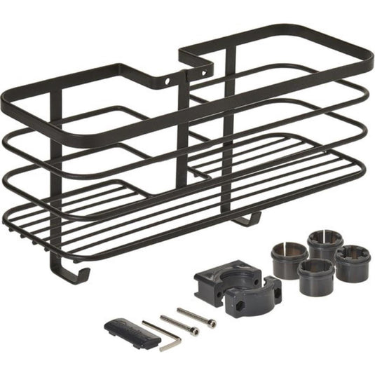 Metaltex origin lava touch doucherek voor douchekolom 29x11x15cm matzwart (ophangen zonder boren)