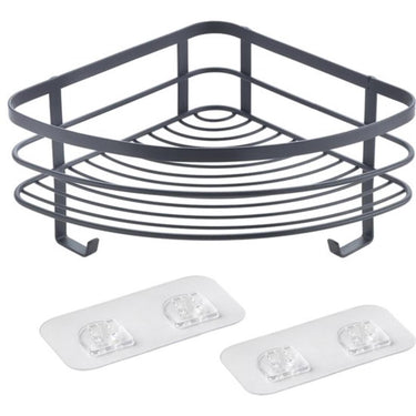 Metaltex origin lava touch douche hoekrek 21x21x13cm matzwart (ophangen zonder boren)