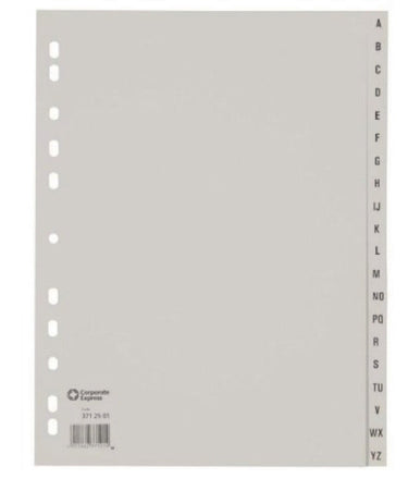 Ahrend ofc-tab1 tabbladen a4 a - z grijs set 20 stuks