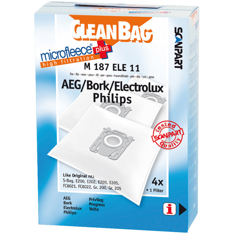 Load image into Gallery viewer, Scanpart m187ele11 microfleece+ s-bag stofzak 4stuks
