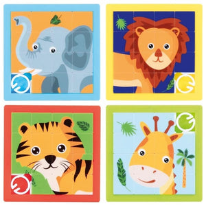 Schuifpuzzels afrikaanse dieren, plastic
