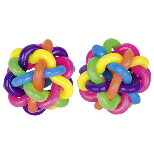 Regenboogballen, stuiterballen. 4 cm. 3+