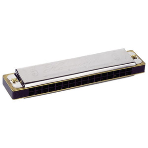 Goki mondharmonica, 16 tonen. 13 cm. in doosj