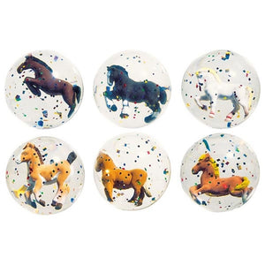Stuiterende bal - 3d paarden. 4,9 cm. 6 | 12 stuks